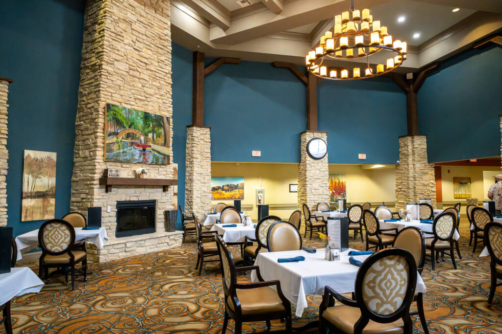 Spacious Dining Area with High Ceilings at Memory Care San Antonio Texas